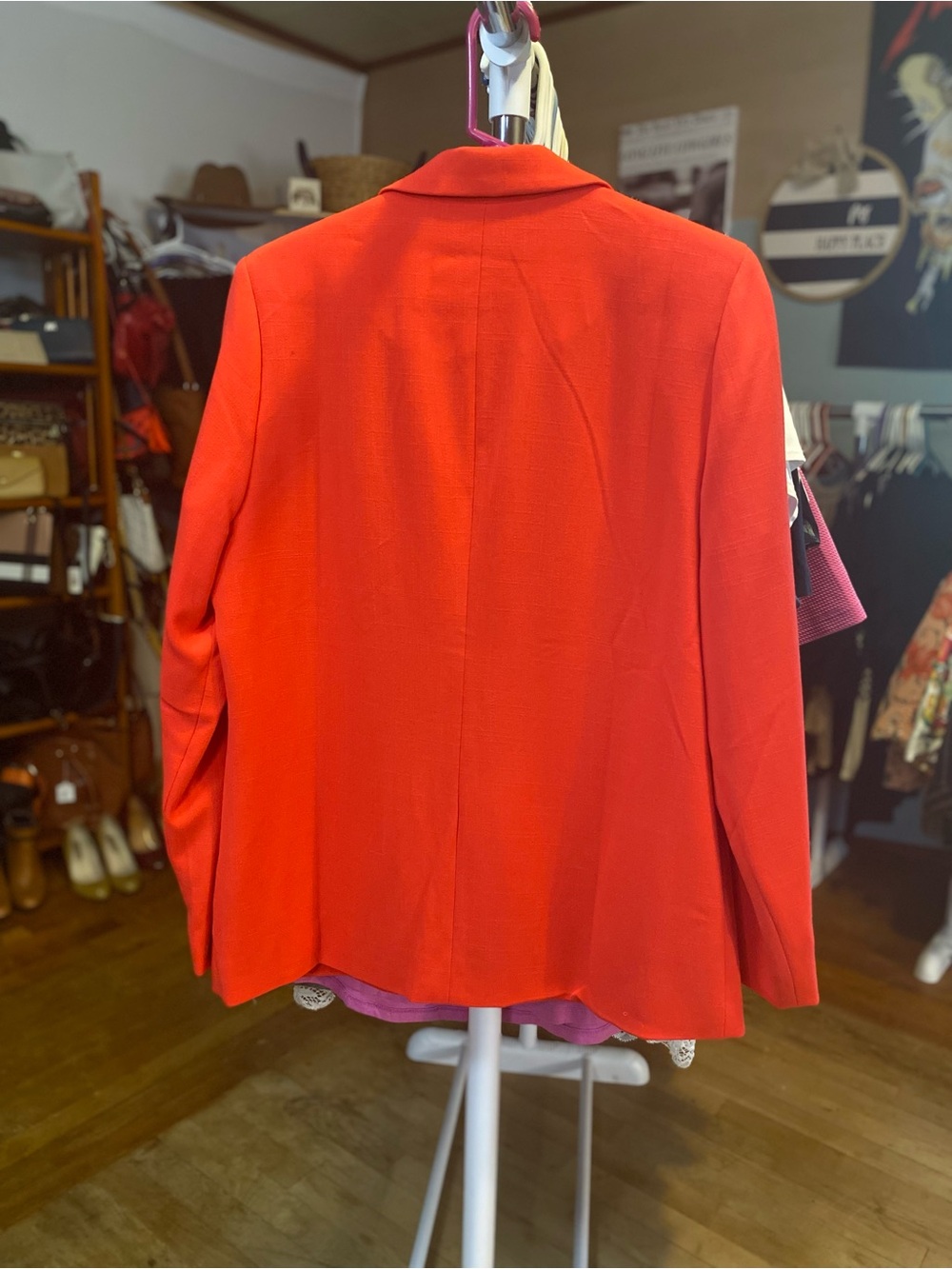 Drapers and Damons Cherry Red Single-Button Blazer - Picture 5 of 5